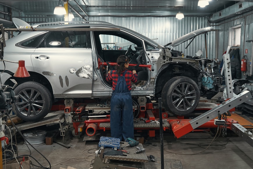 Car Being Scrapped